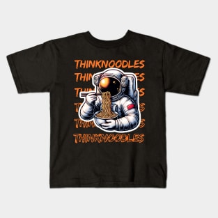 Thinknoodles Astronaut Eating Noodles Kids T-Shirt